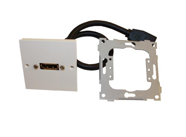 ELKO Senterplate Displayport 10cm kabel 1 x Displayport